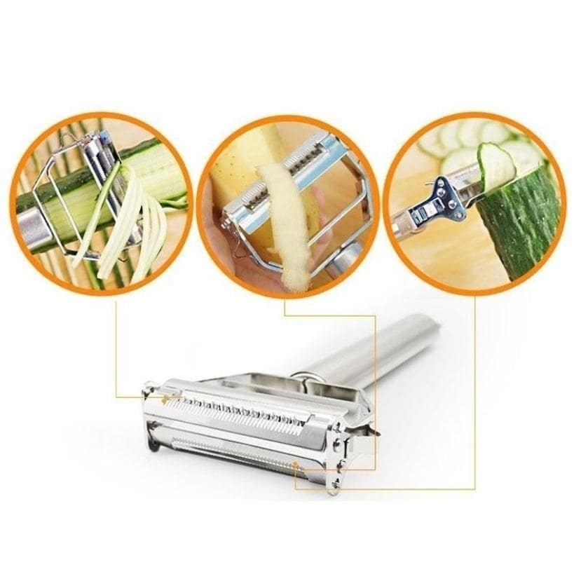 Multi-Functional Stainless Steel Blade Storage Vegetable Peeler